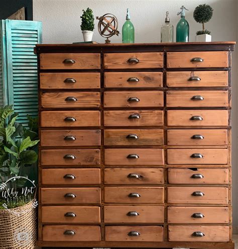 rustic apothecary cabinet with drawers